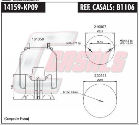 Casals B1106 - Burduf, suspensie pneumatica - allinparts.ro
