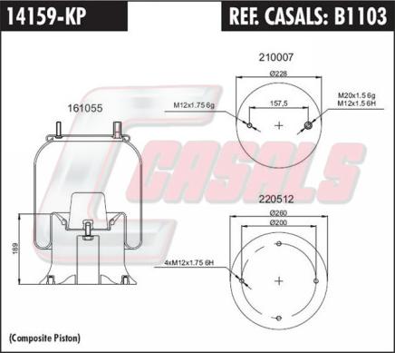 Casals B1103 - Burduf, suspensie pneumatica - allinparts.ro