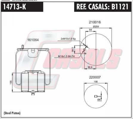 Casals B1121 - Burduf, suspensie pneumatica - allinparts.ro