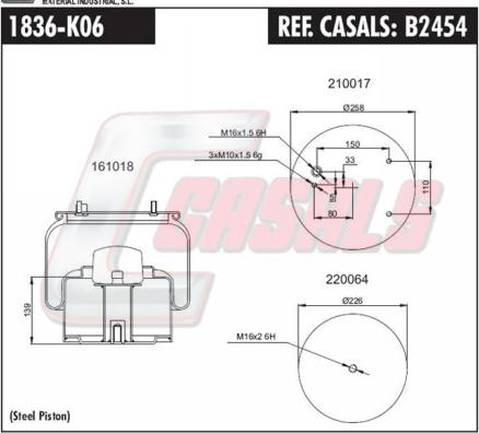Casals B2454 - Burduf, suspensie pneumatica - allinparts.ro