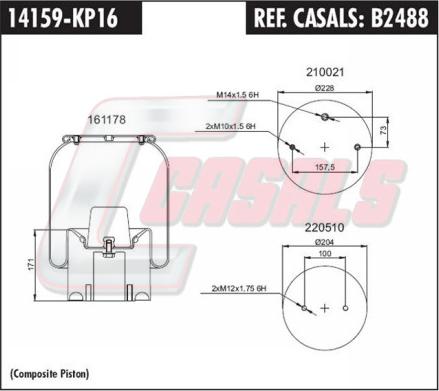 Casals B2488 - Burduf, suspensie pneumatica - allinparts.ro