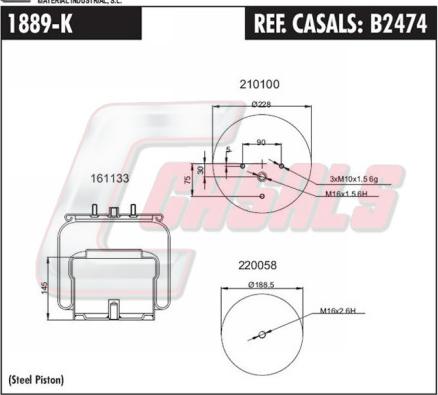 Casals B2474 - Burduf, suspensie pneumatica allinparts.ro