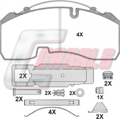 Casals BKM131 - Set placute frana,frana disc - allinparts.ro