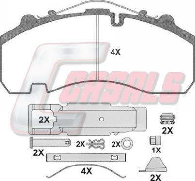 Casals BKM133 - Set placute frana,frana disc allinparts.ro