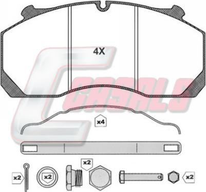 Casals BKM123 - Set placute frana,frana disc allinparts.ro