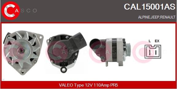 Casco CAL15001AS - Generator / Alternator allinparts.ro