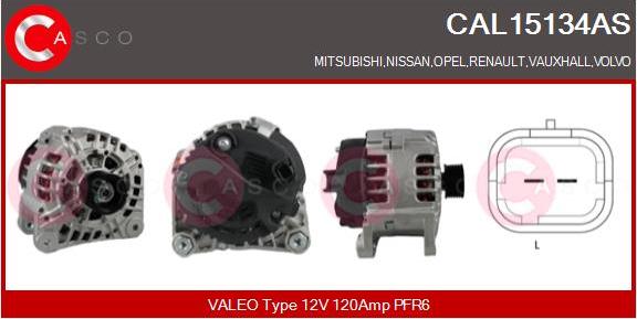 Casco CAL15134AS - Generator / Alternator - allinparts.ro