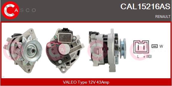 Casco CAL15216AS - Generator / Alternator allinparts.ro