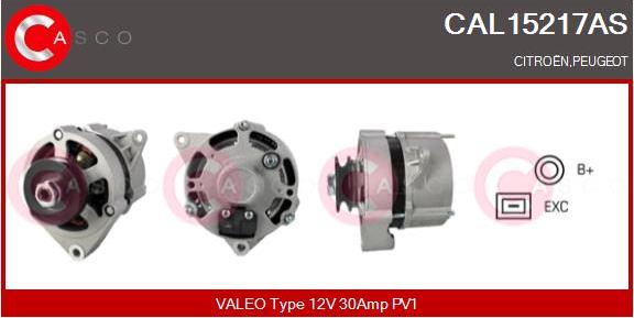 Casco CAL15217AS - Generator / Alternator allinparts.ro
