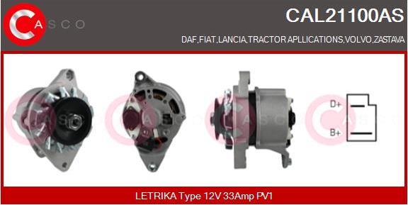 Casco CAL21100AS - Generator / Alternator allinparts.ro