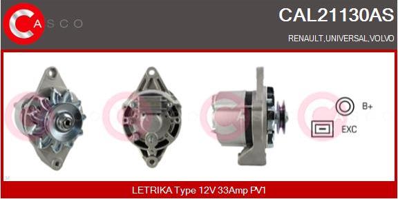 Casco CAL21130AS - Generator / Alternator allinparts.ro