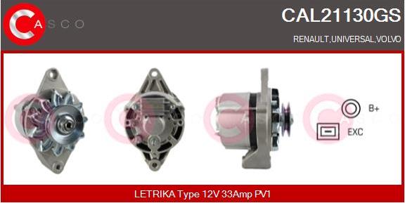 Casco CAL21130GS - Generator / Alternator allinparts.ro