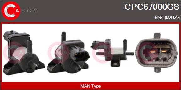 Casco CPC67000GS - Convertor presiune, esapament allinparts.ro
