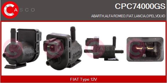 Casco CPC74000GS - Convertor presiune, esapament - allinparts.ro
