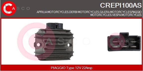 Casco CREPI100AS - Regulator, alternator allinparts.ro