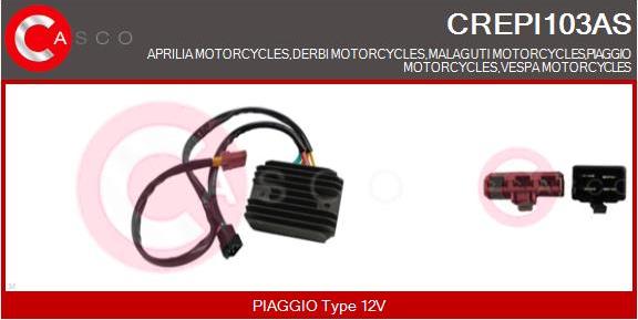 Casco CREPI103AS - Regulator, alternator allinparts.ro