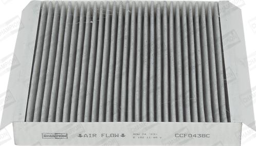 Champion CCF0438C - Filtru, aer habitaclu - allinparts.ro
