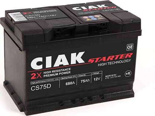 CIAKStarter CS75D - Baterie de pornire allinparts.ro