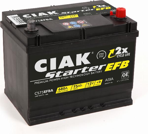 CIAKStarter CS75EFB-A - Baterie de pornire allinparts.ro