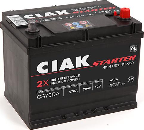 CIAKStarter CS70DA - Baterie de pornire allinparts.ro