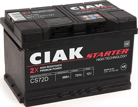 CIAKStarter CS72D - Baterie de pornire allinparts.ro