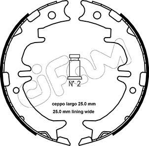 Cifam 153-439 - Set saboti frana, frana de mana allinparts.ro