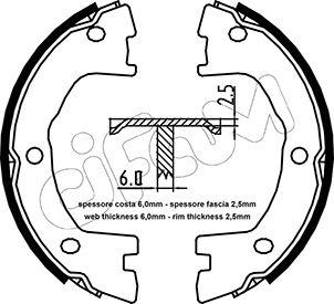 Cifam 153-097 - Set saboti frana, frana de mana - allinparts.ro