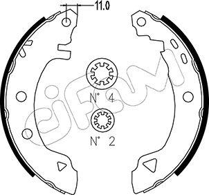 Cifam 153-002 - Set saboti frana - allinparts.ro