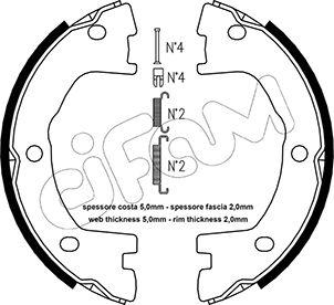 Cifam 153-077K - Set saboti frana, frana de mana - allinparts.ro
