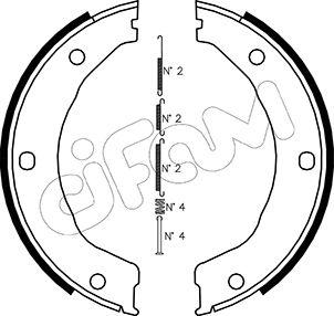 Cifam 153-145K - Set saboti frana, frana de mana - allinparts.ro