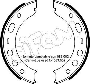 Cifam 153-336 - Set saboti frana, frana de mana - allinparts.ro