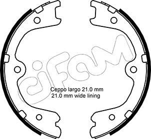 Cifam 153-297 - Set saboti frana, frana de mana - allinparts.ro
