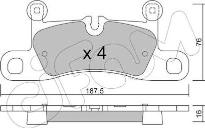 Cifam 822-958-1 - Set placute frana,frana disc - allinparts.ro