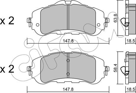 Cifam 822-983-0 - Set placute frana,frana disc - allinparts.ro