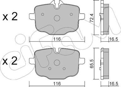 Cifam 822-921-1 - Set placute frana,frana disc - allinparts.ro