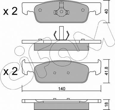 Cifam 822-975-3 - Set placute frana,frana disc - allinparts.ro