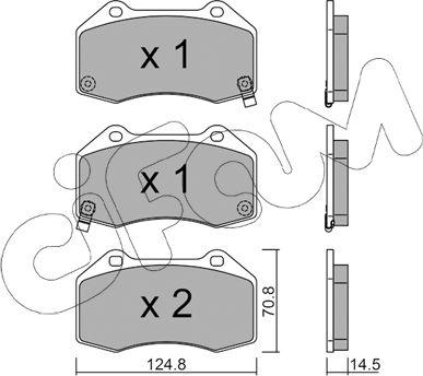 Cifam 822-651-3 - Set placute frana,frana disc - allinparts.ro