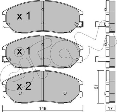 Cifam 822-633-0 - Set placute frana,frana disc - allinparts.ro