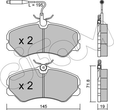 Cifam 822-058-1 - Set placute frana,frana disc allinparts.ro