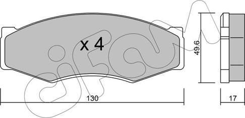 Cifam 822-066-0 - Set placute frana,frana disc allinparts.ro