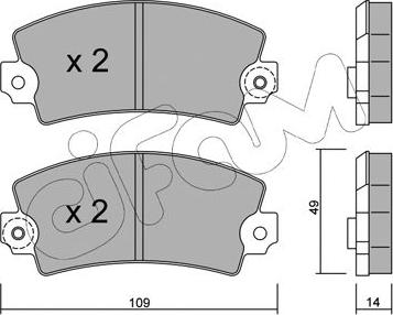 Cifam 822-005-1 - Set placute frana,frana disc allinparts.ro