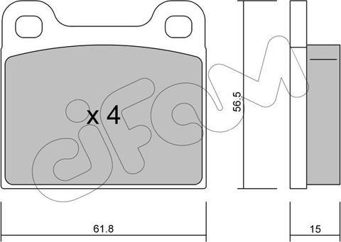 Cifam 822-003-0 - Set placute frana,frana disc allinparts.ro