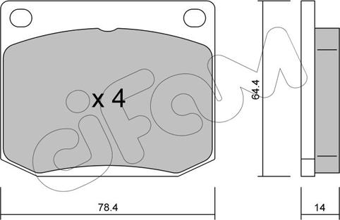 Cifam 822-018-1 - Set placute frana,frana disc - allinparts.ro