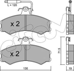 Cifam 822-031-0 - Set placute frana,frana disc allinparts.ro