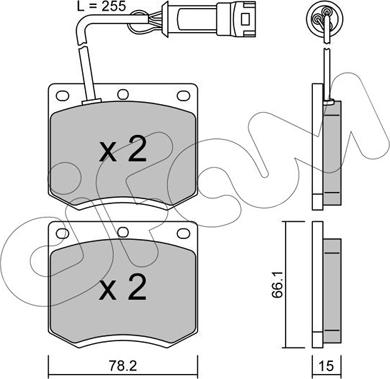 Cifam 822-023-1 - Set placute frana,frana disc allinparts.ro