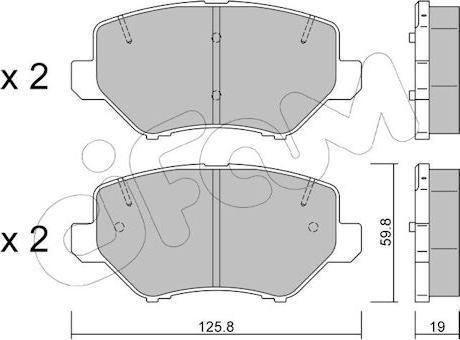Cifam 822-1463-0 - Set placute frana,frana disc allinparts.ro