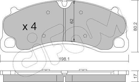 Cifam 822-1462-0 - Set placute frana,frana disc - allinparts.ro