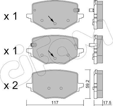 Cifam 822-1409-0 - Set placute frana,frana disc - allinparts.ro