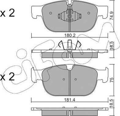 Cifam 822-1120-0 - Set placute frana,frana disc - allinparts.ro