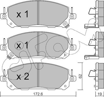 Cifam 822-1398-0 - Set placute frana,frana disc - allinparts.ro